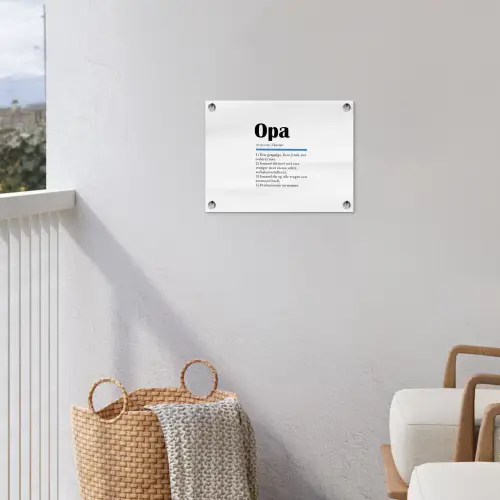 Quotes - Opa betekenis - Spreuken - Woordenboek tuinposter los doek klein -sfeer8