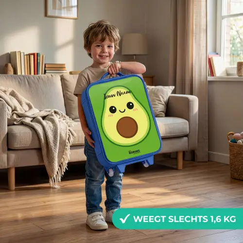Kawai - Avocado - Groen Kinderkoffer - Blauw klein -sfeer2_NL