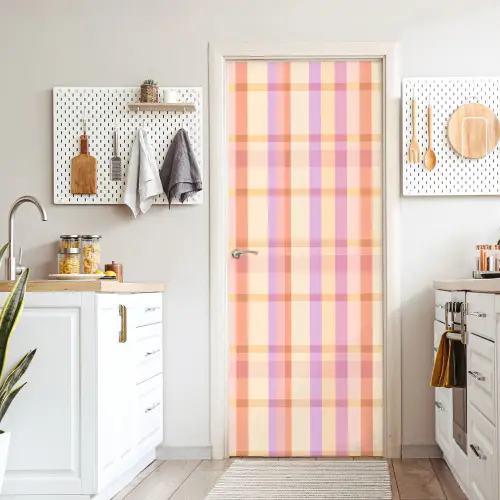 Pastel - uitpatroon - Geometrisch deurposter klein 289 -sfeer5