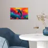 Dolfijn - Kleurrijk - Oceaan - Koraal poster papier klein -sfeer3