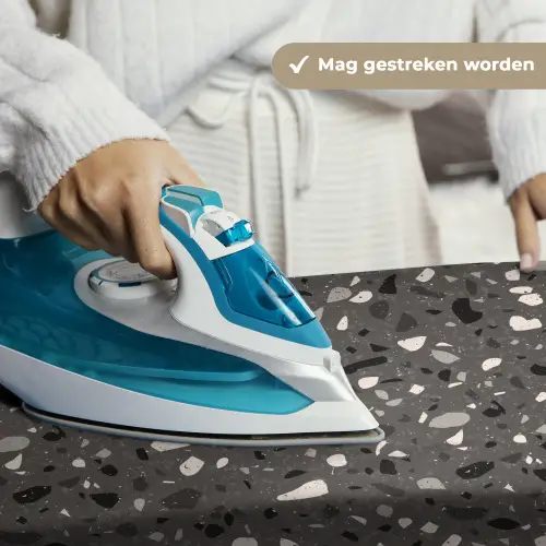 Terrazzo -  Patroon - Grijs Wandkleed katoen klein 269 -sfeer9
