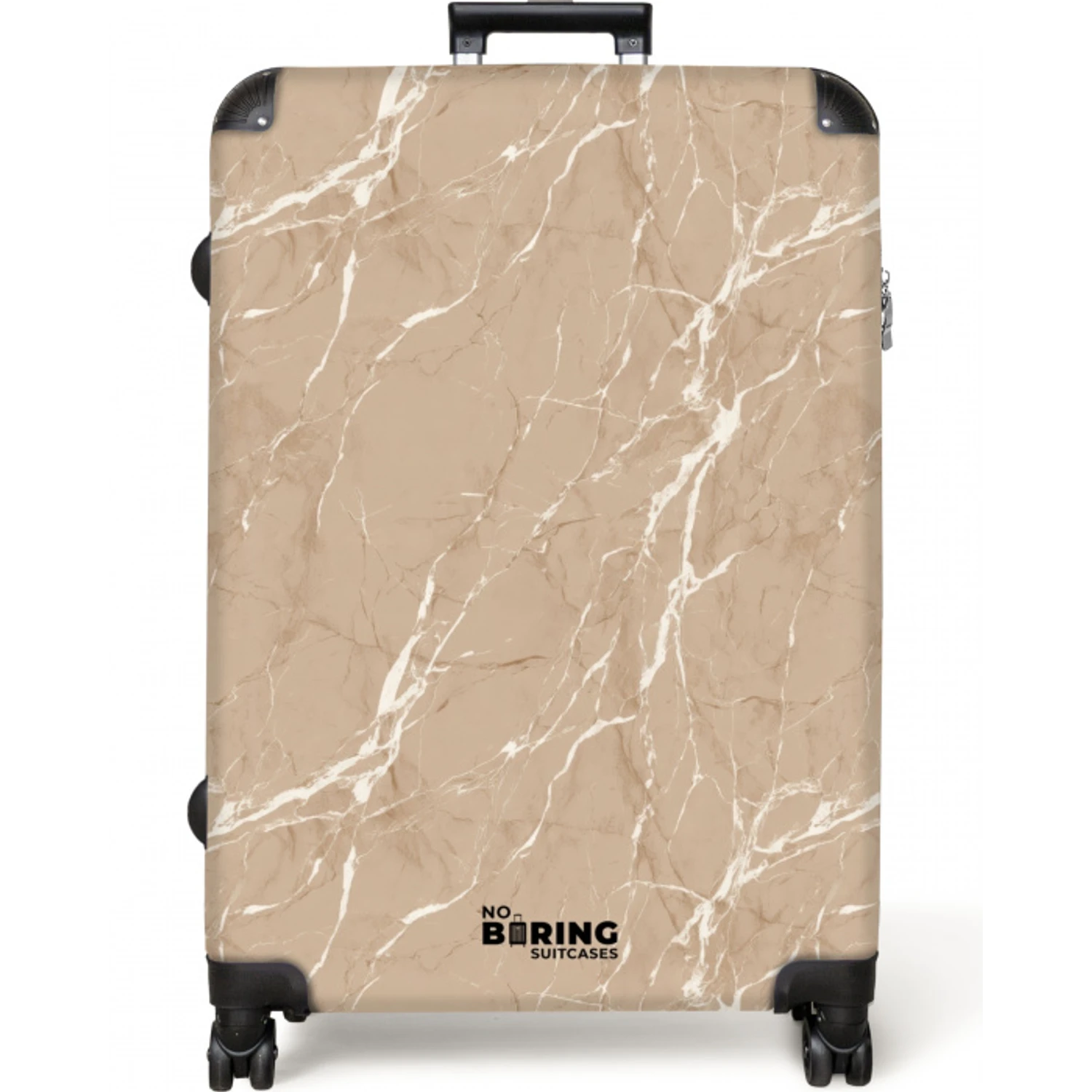 Beige - Marmer - Organisch - Wit NBS - Large koffer - Volwassenen Unisex groot -zzzzzzzzkaufland2