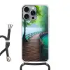Brug - Water - Rivier - Bos Hoesje iPhone 16 Pro Max met koord klein -3d
