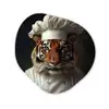 Tijger - Kokskleding - Bruin Wandcirkel Organisch Forex 3mm klein -3d