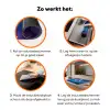 Eenhoorn - Sterrenhemel - Ster - Blauw Inductie beschermer vinyl 3mm klein -zzzzzzz-td-werking