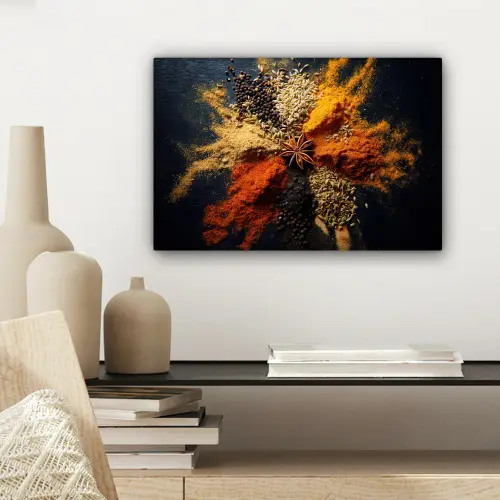 Specerijen - Explosie - Oranje canvas 2cm klein -sfeer6