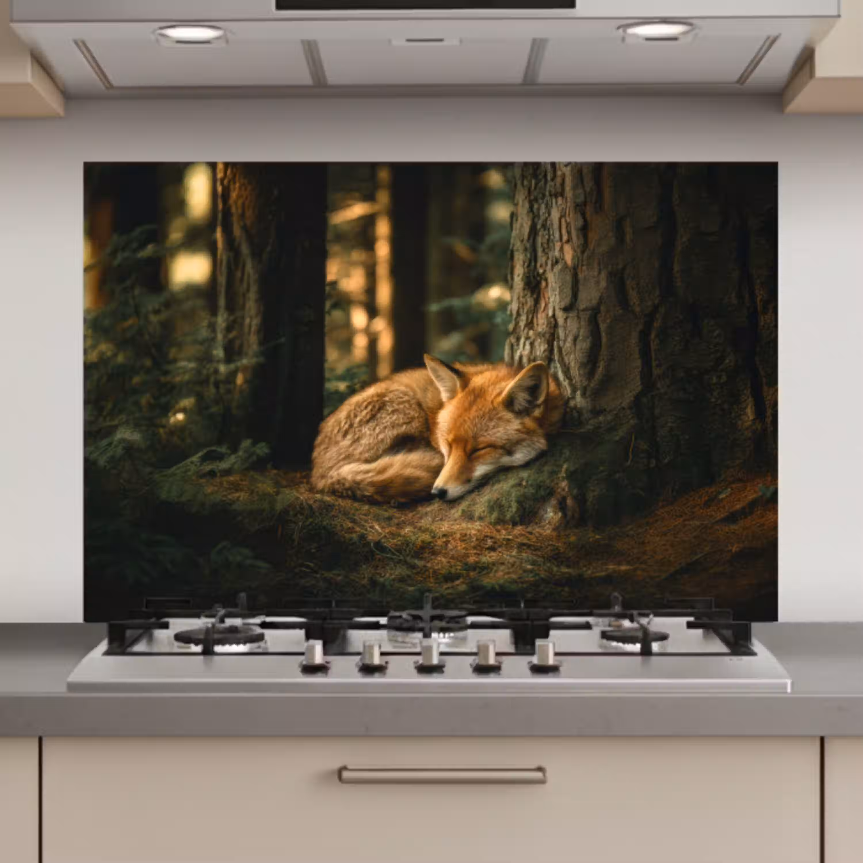 Vos - Bos - Slapen keuken achterwand spatscherm klein -3d_website