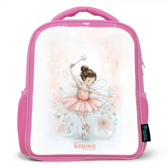 Ballerina - Elf - Fee Kinderrugzak - Roze middel -3d