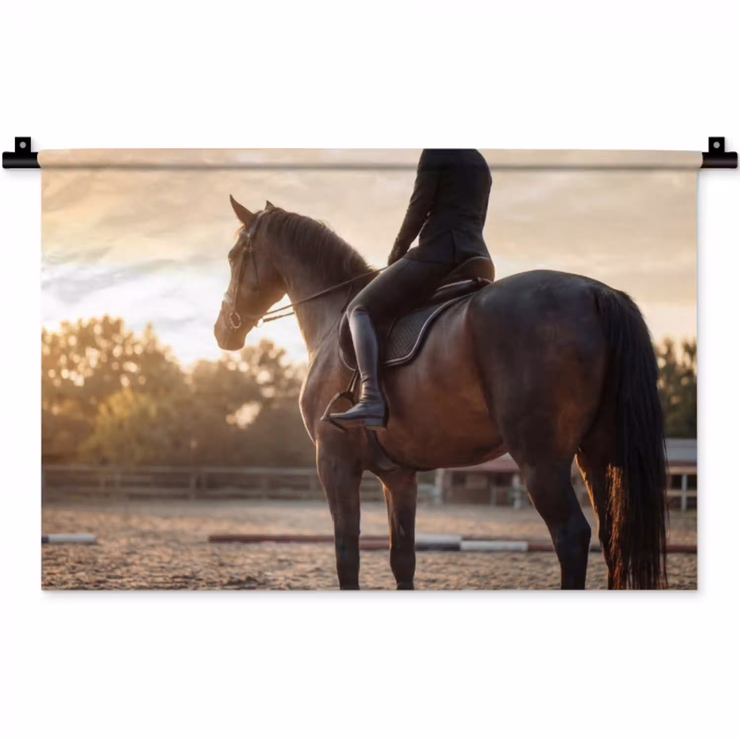 Harmonie - Ruiter - Zon Wandkleed katoen klein -zz3d