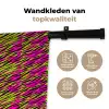 Roze - Groen - Neon - Dieren Wandkleed katoen klein 269 -sfeer2