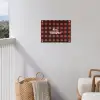 Geruit - Rood - Tekst - Christmas tuinposter los doek klein -sfeer8