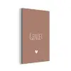 Geniet - Spreuken - Quotes aluminium wit klein -3d