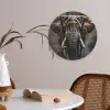 Olifant - Watercolor - Wilde dieren - Luxe Akoestische PET Vilt - Rond klein -sfeer3