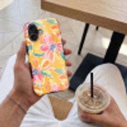 Textuur - Bloemen - Kleurrijk Toughcase MagSafe Apple iPhone 17 klein 1017 -Sfeer1M