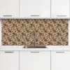 Warm - Bloemen - Groen - Rood keuken achterwand 2 middel 871 -3d