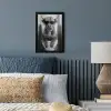 Stier - Telefoon - Toilet - Zwart - Wit fotolijst zwart zonder passe partout klein -sfeer3
