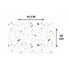 Terrazzo - Patroon - Wit - Neutraal Placemat vinyl groot 368 -specs