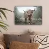 Schotse hooglander - Natuur - Herfst - Dieren - Wild - Bos canvas 2cm klein -sfeer1