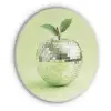 Groen - Disco - Decoratie - Appel Akoestische PET Vilt - Rond klein -3d