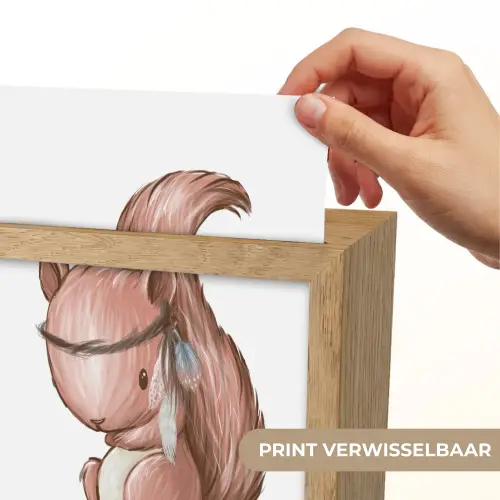Eekhoorn - Dier - Bosdieren - Bruin Light Box met kabel (Kinderlampje) klein -USP_websiteprintNL