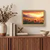 Zonnebloemen - Zonsondergang - Landschap Light Box met kabel (Tafellamp) klein -sfeer2