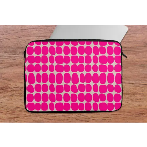 Stippen - Patroon - Roze laptophoes neopreen klein 279 -tafel