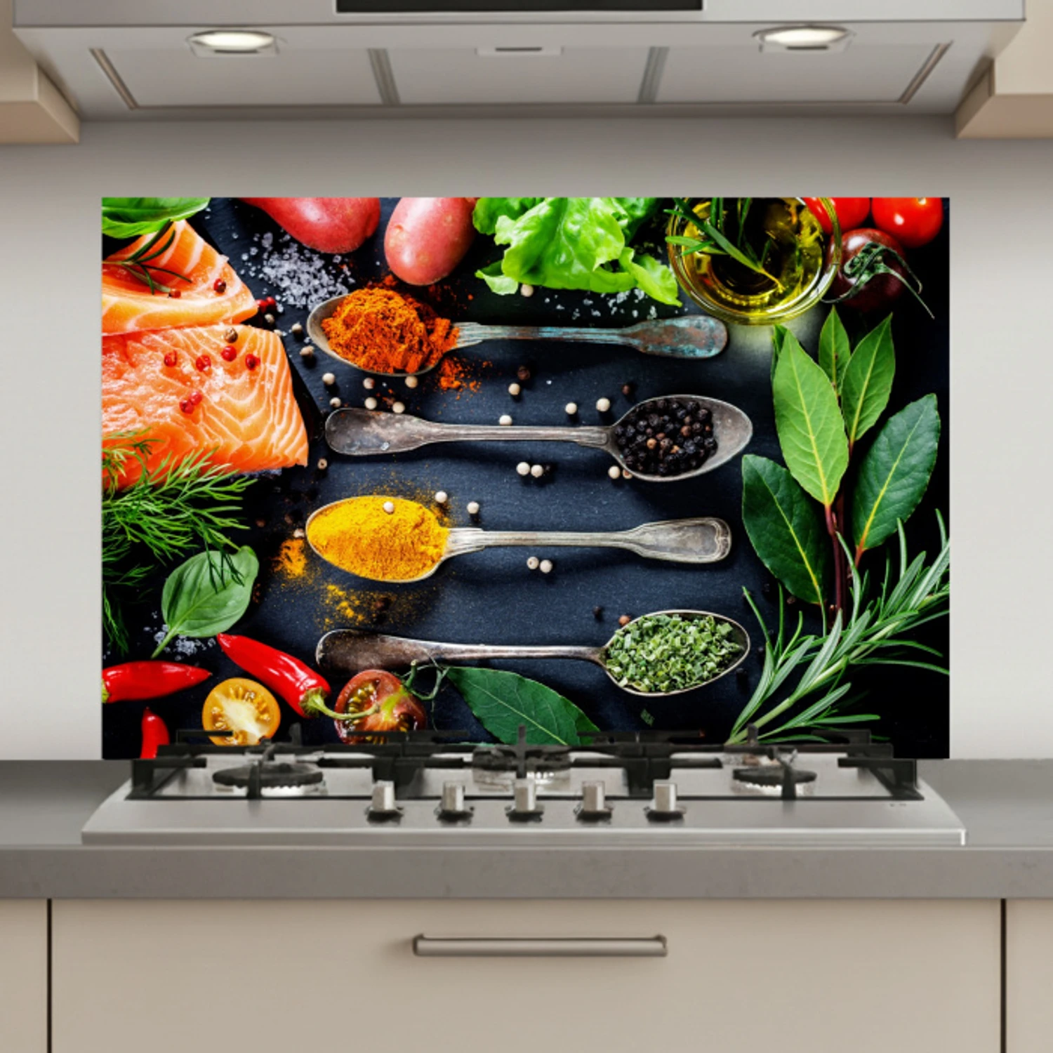 Kruiden - Lepels - Keuken - Specerijen keuken achterwand spatscherm klein -3d_website