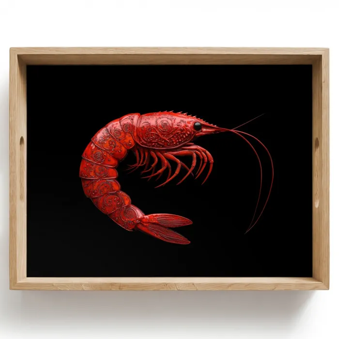 Garnaal - Rood - Dieren Dienblad Rechthoek middel -z3d_shopping