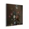 Bloemen in een Wan-Li vaas en schelpen - Schilderij van Balthasar van der Ast aluminium wit klein -3d
