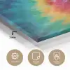 Regenboog - Tie dye - Kleurrijk - Blauw plexiglas 5mm klein -sfeer2