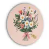 Margrieten - Boeket - Strikje - Roze Akoestische PET Vilt - Rond klein -3d