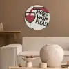 Wijnfles - Quote - Rood - Glas Akoestische PET Vilt - Rond klein -sfeer1