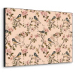 Bloesem - Koolmees - Roze Textielframe zwart klein 947 -3d