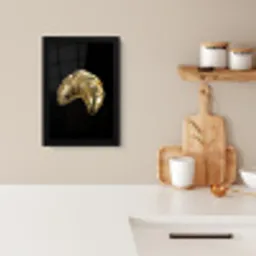 Croissant - Brood - Goud - Zwart KitchenYeah - Keuken - Fotolijst klein -sfeer1