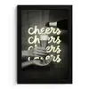 Cheers - Wijn - Zwart - Wit fotolijst zwart zonder passe partout klein -3d