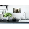 Bruine beer - Wilde dieren - Bloemen - Planten Muursticker klein -keuken