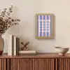 Try again - Strepen - Roze - Verticaal - Blauw Light Box met kabel (Tafellamp) klein -sfeer2