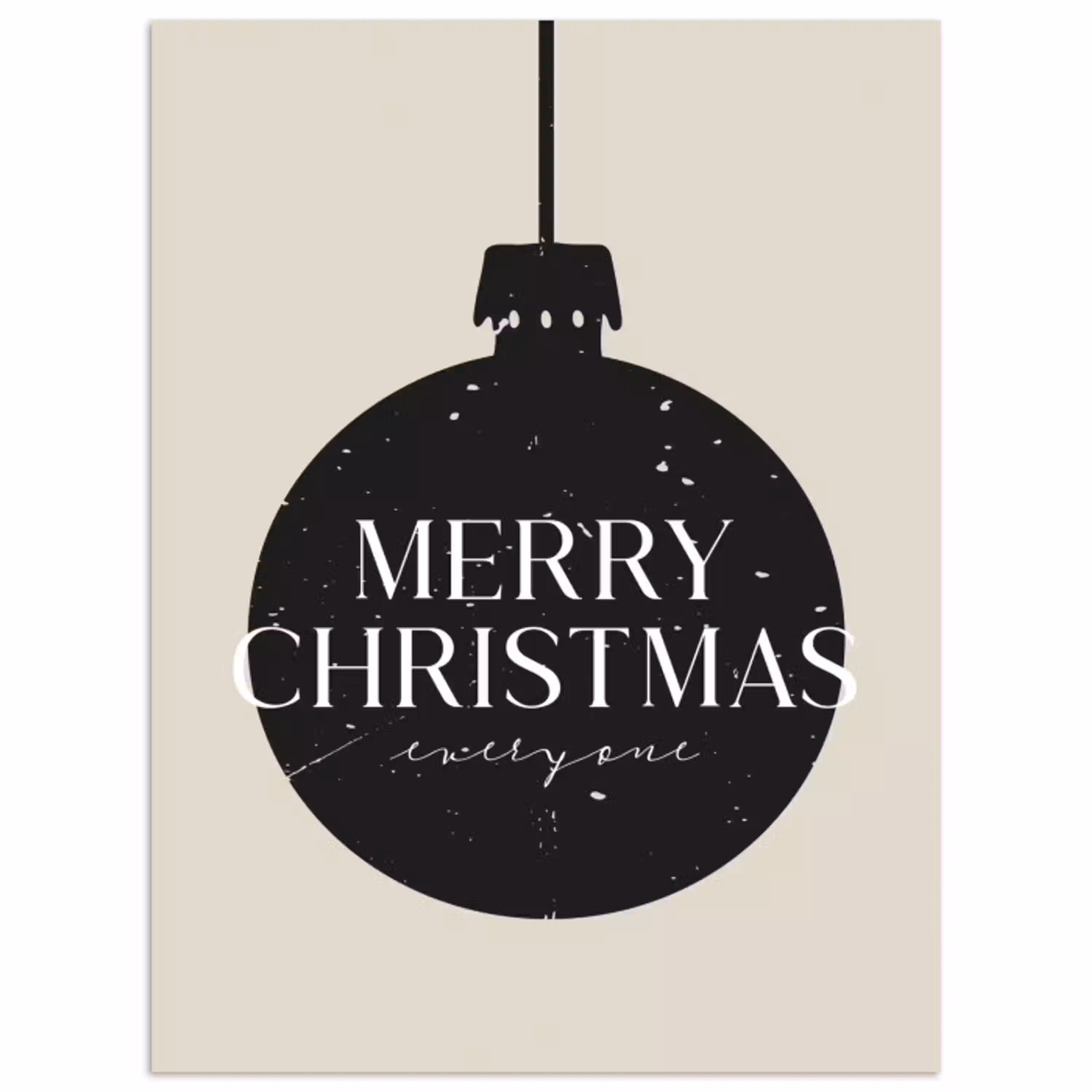 Kerstballen - Japandi - Christmas - Zwarte kerstballen poster papier klein -3d