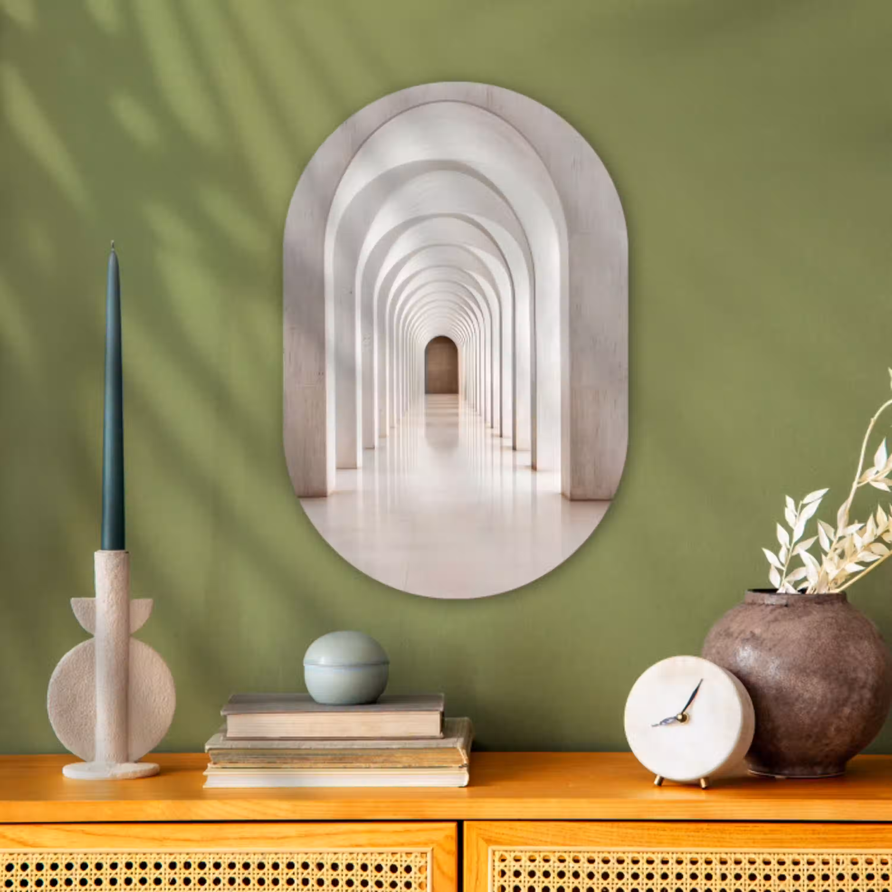 Hal - Bogen - Symmetrisch - Modern Wandcirkel Ovaal Forex klein -sfeer2