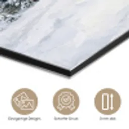 Bospad - Dennen - Sneeuw - Winter - Rustgevend aluminium wit klein -closeup_DE