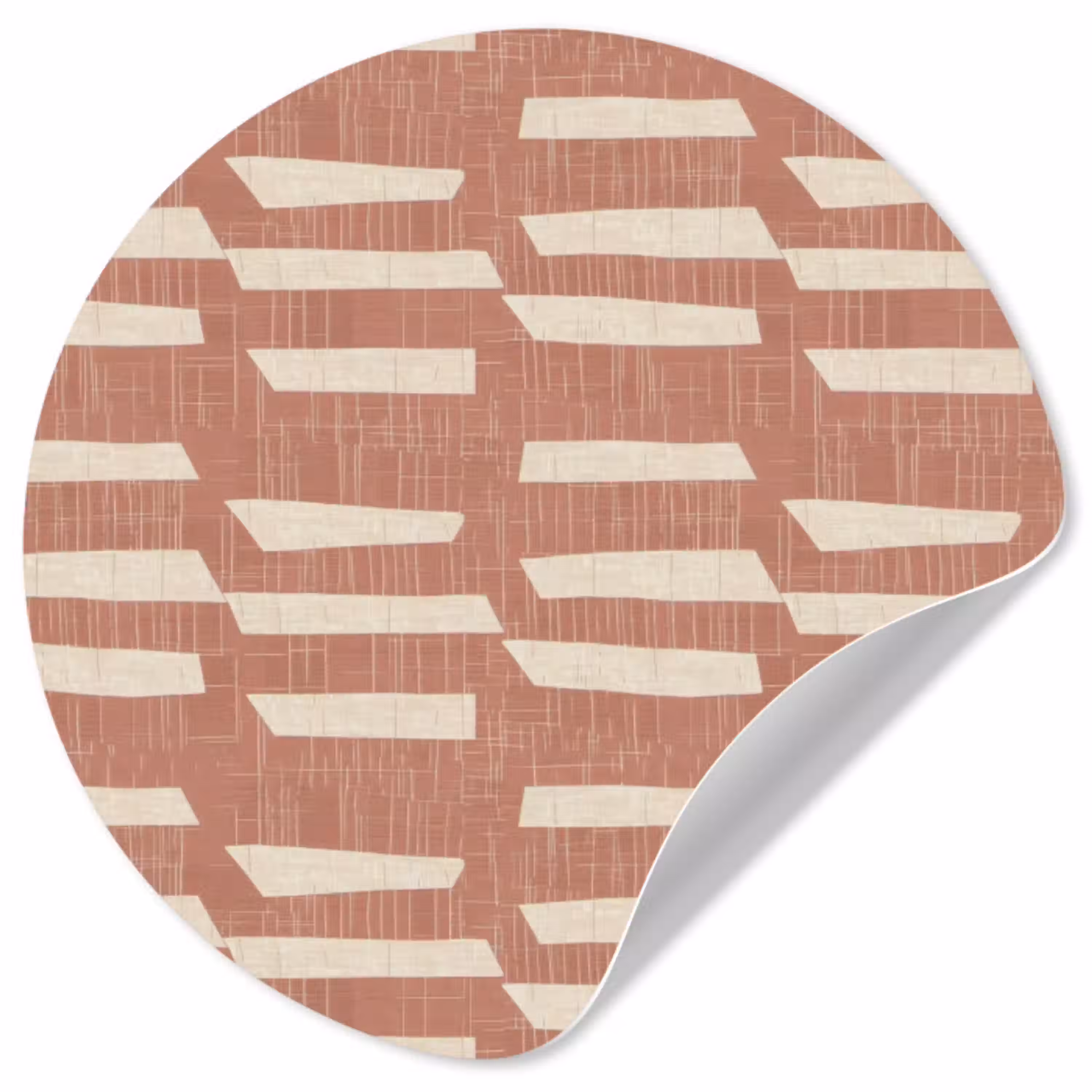 Terracotta - Abstract - Textuur - Patroon Wandcirkel behangsticker klein 186 -3d