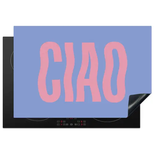 Ciao - Roze - Blauw - Golvend Inductie beschermer vinyl 3mm klein -3d