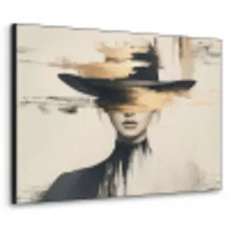 Vrouw - Hoed - Verf Textielframe - compleet frame klein -3d