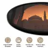 Moskee - Oranje lucht - Islamitisch Fotolijst rond zonder passe partout klein -closeup_NL