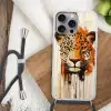 Luipaard - Symmetrisch - Strepen Hoesje iPhone 16 Pro Max met koord klein -sfeer4