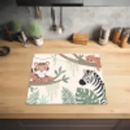 Jungle - Rustiek - Pastel Inductie beschermer vinyl 3mm middel -sfeer5
