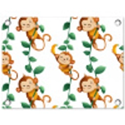 Apen - Lianen - Kleurrijk tuinposter los doek klein 239 -3d