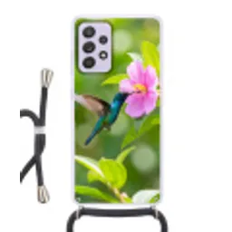 Kolibrie - Bloem - Natuur - Groen Hoesje Samsung Galaxy A52 5G met koord klein -3d
