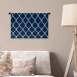 Visnet - Touw - Patroon - Marineblauw Wandkleed katoen klein 269 -sfeer4