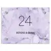 Paars marmer - Klassiek Naambord Rechthoek middel -3d